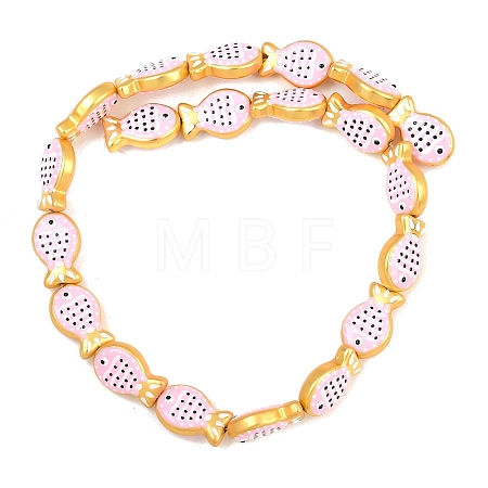 Baking Paint Opaque Glass Enamel Beads GL-CBA4370-01D-1
