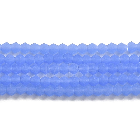 Imitation Jade Frosted Glass Bead Strands GLAA-F029-JM4mm-B04-1