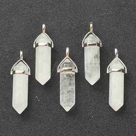 Natural Quartz Crystal Pointed Pendants G-M378-01P-A31-1