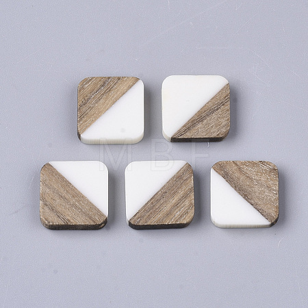 Resin & Walnut Wood Cabochons RESI-S358-A-90G-1