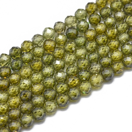 Cubic Zirconia Beads Strands G-G792-47-07C-1