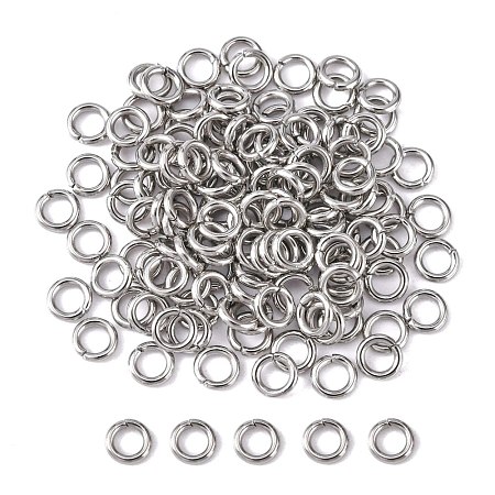Tarnish Resistant 304 Stainless Steel Open Jump Rings STAS-Q186-02-5x1mm-1