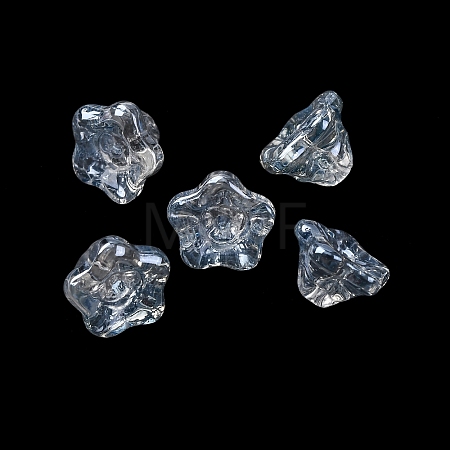 Electroplate Transparent Glass Beads GLAA-T025-81A-01-1