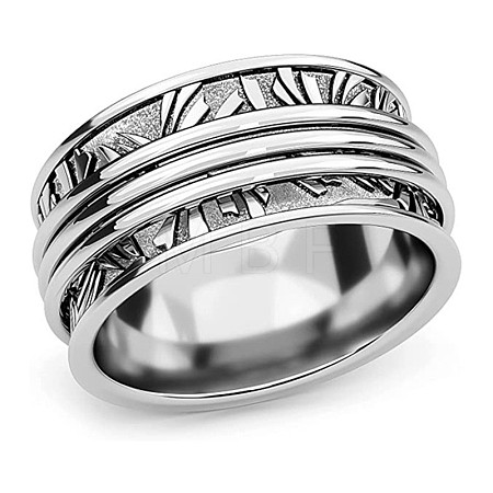 Retro Rotatable 304 Stainless Steel Finger Rings FS-WG84C22-26-1