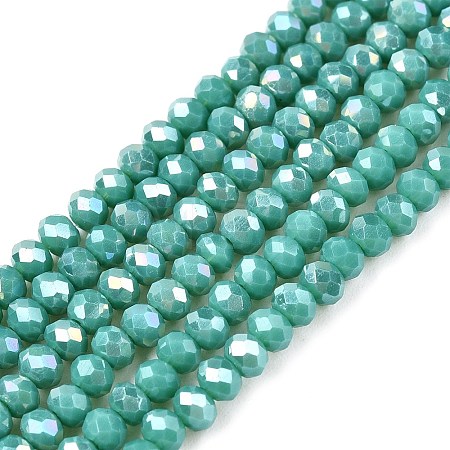 Electroplate Glass Beads Strands EGLA-A044-P2mm-B31-1