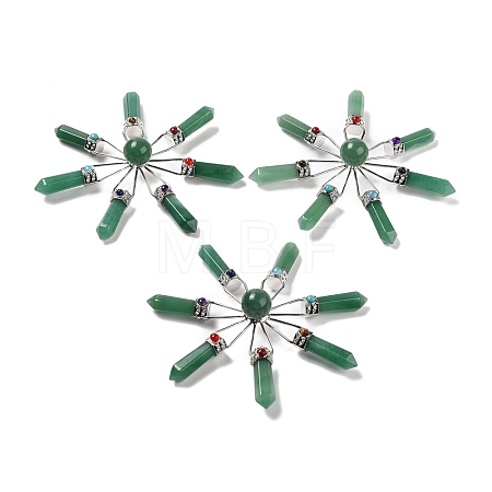 Natural Green Aventurine 7 Chakra Points Energy Generator DJEW-I016-01P-01-1