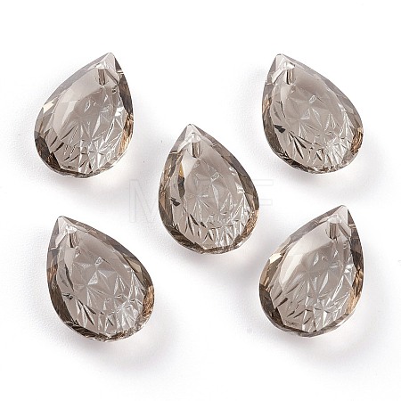 Embossed Glass Rhinestone Pendants GLAA-J101-05B-001SA-1