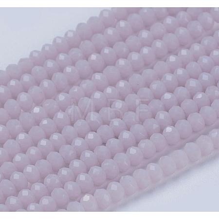Opaque Solid Color Glass Bead Strands GLAA-F076-A12-1