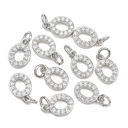SHEGRACE Brass Micro Pave Clear Cubic Zirconia Pendants XGRQ29114-394P-O-1