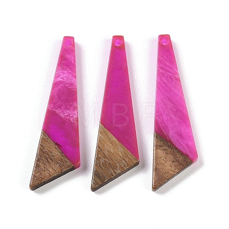 Resin & Wood Pendants WOOD-F015-15F-1