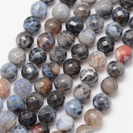 Natural Fire Crackle Agate Bead Strands G-K166-07F-8mm-05-1