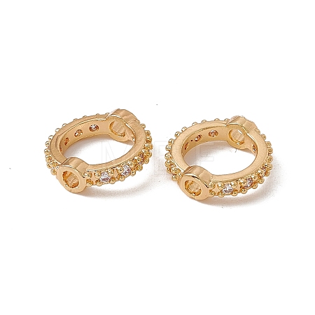 Brass Micro Pave Cubic Zirconia Bead Frames KK-A171-05G-02-1