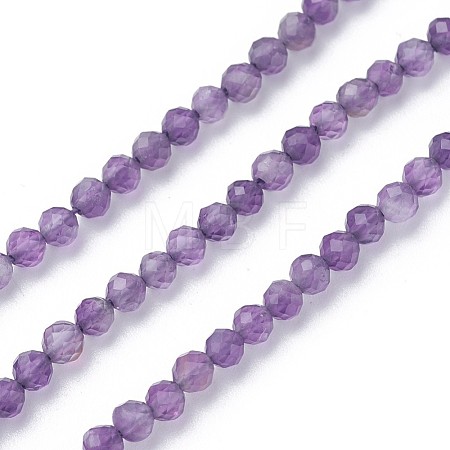 Natural Amethyst Beads Strands X-G-F619-12-2mm-1
