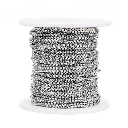 Tarnish Resistant 304 Stainless Steel Box Chains CHS-G002-01P-1