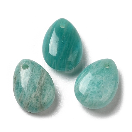 Natural Amazonite Teardrop Charms X-G-M410-01-02-1