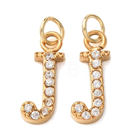 304 Stainless Steel with Crystal Rhinestone Charms RB-CBA5270-11G-J-1