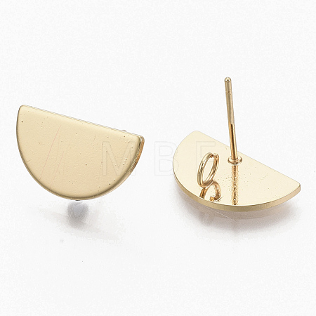 Brass Stud Earring Findings KK-T056-12G-NF-1