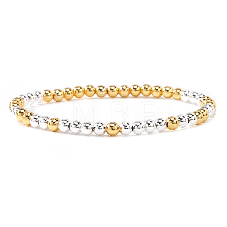 Brass Beads Stretch Bracelets for Women CW0227-10-1