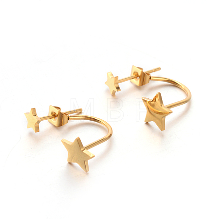 Ion Plating(IP) 304 Stainless Steel Ear Studs EJEW-P045-14G-1