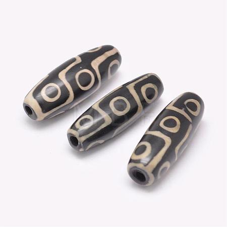 Tibetan Style 9-Eye dZi Beads  TDZI-G009-F01-1