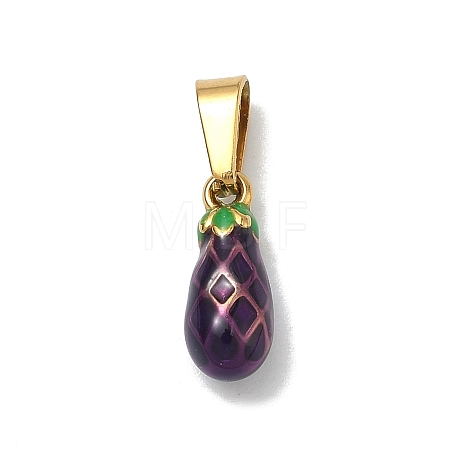 304 Stainless Steel Enamel Fruit Vegetable Charms STAS-F336-02F-G-1
