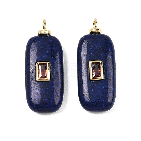 Dyed Natural Sesame Jasper Pendants KK-B157-43G-02-1