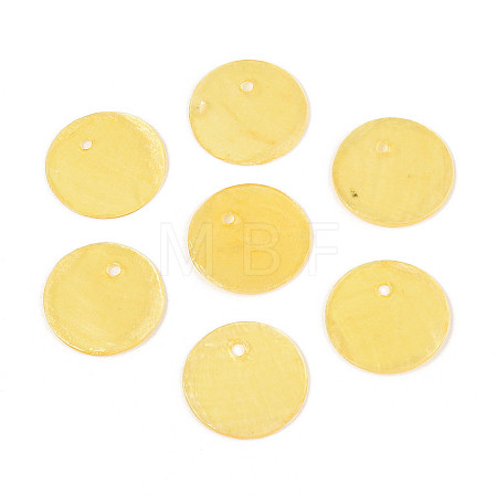 Spray Painted Natural Capiz Shell Disc Charms X1-BSHE-T014-02G-1