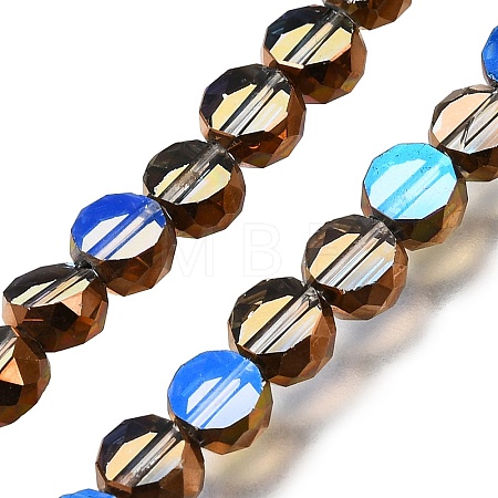 Electroplated Transparent Glass Beads Strands GL-CBA98F0-06B-07-1