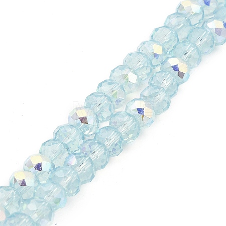 Baking Paint Transparent Glass Beads Strands DGLA-A034-J8mm-B04-1