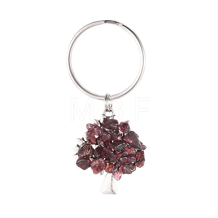 Chip Natural Garnet Keychain KEYC-JKC00219-05-1