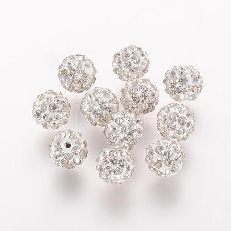 Polymer Clay Rhinestone Beads RB-K050-8mm-C13-1