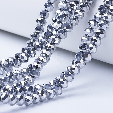 Electroplate Transparent Glass Beads Strands EGLA-A034-T10mm-UA05-1