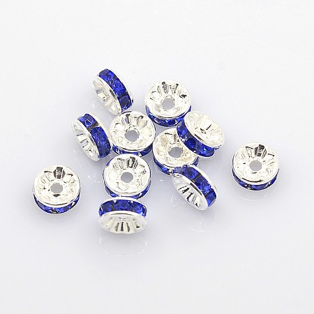 Brass Grade A Rhinestone Spacer Beads RB-A004-13-1