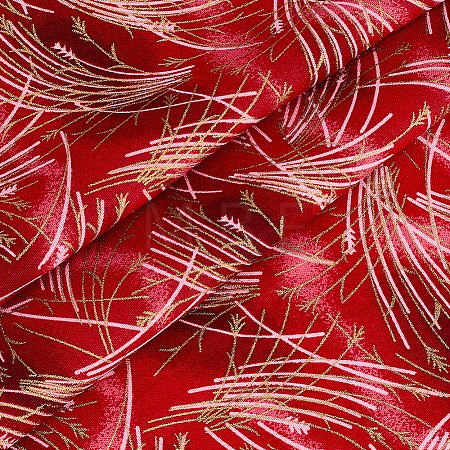 Fish Scales Pattern Cotton Fabric DIY-WH0622-777E-1