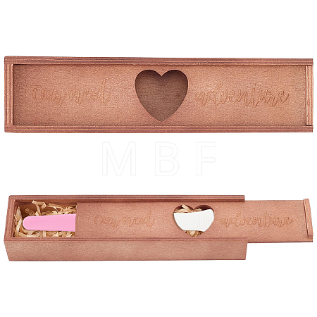1Pc Rectangle Wooden Pregnancy Test Keepsake Slider Boxes CON-WR0001-18-1