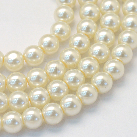 Baking Paint Glass Pearl Bead Strands HY-Q003-3mm-02-1