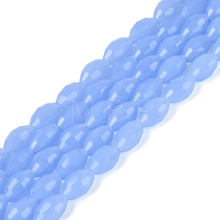 Imitation Jade Glass Beads Strands GLAA-N071-01A-B05-1