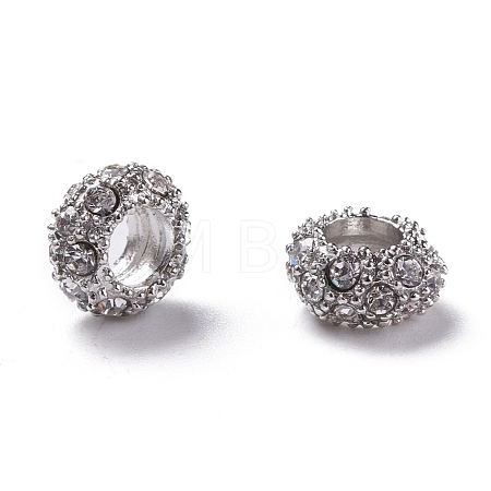 Alloy Rhinestone European Beads CPDL-H998-18-1