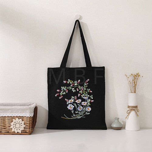 DIY Canvas Bag Flower Embroidery Kits PW-WG4A38F-08-1