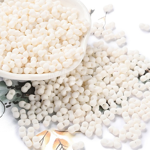 Rubberized Style Glass Seed Beads SEED-Z003-01J-1