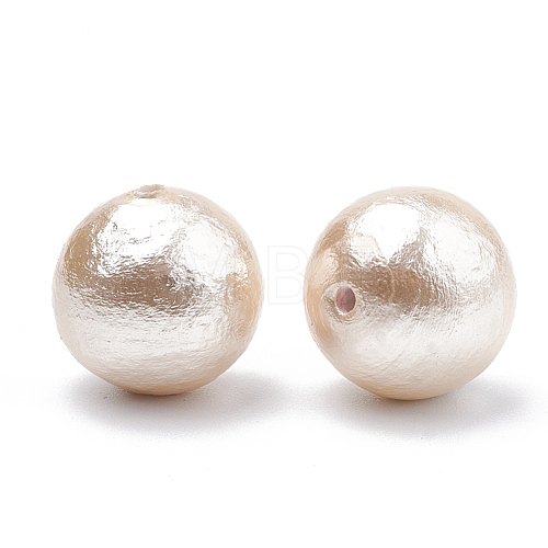 Compressed Cotton Pearl Beads WOVE-S114-10mm-10-1