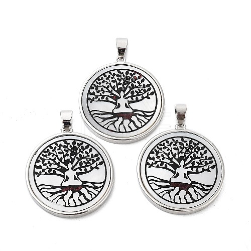 Natural White Shell Pendants SHEL-G017-01P-04-1