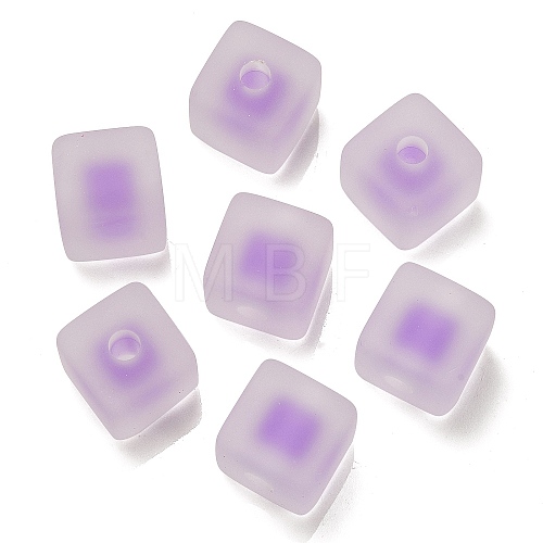 Frosted Acrylic European Beads OACR-G012-14H-1