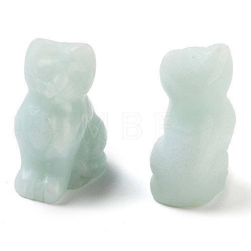 Natural Flower Amazonite Carved Figurines DJEW-L023-B11-1