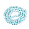 Anti-Tarnish Electroplate Glass Beads Strands EGLA-ZX010-4mm-10-4