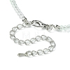 Faceted Rondelle Glass Beaded Necklace for Women NJEW-M208-01L-5