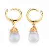 Brass Huggie Hoop Earrings EJEW-JE04399-02-2