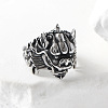 Punk Style 304 Stainless Steel Dragon Finger Rings for Men UN0454-1-5