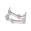 Brass Micro Pave Cubic Zirconia Pendants ZIRC-F099-20P-06-1