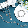 Stainless Steel Ring with Round Bead Link Chains CHS-PH0001-12-4
